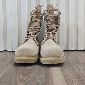 Mens 10W Tan Lace-Up Boots